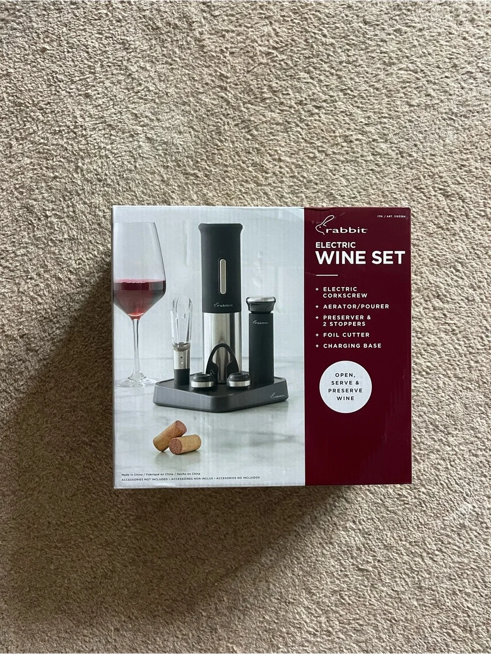 Rabbit Electric Wine Set - Black and Stainless Steel BRAND NEW 🆕 MSRP: $85